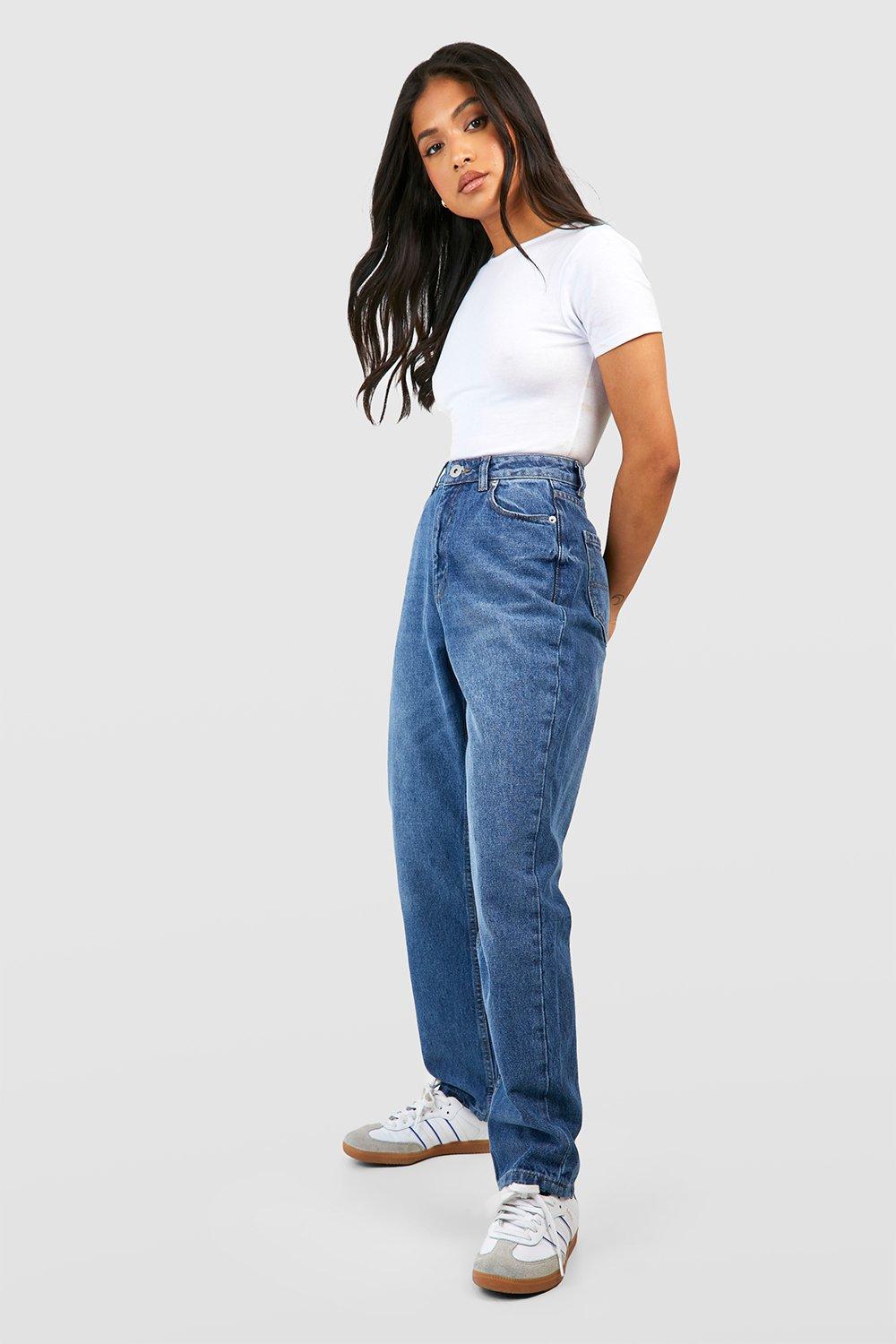 Petite high waisted cheap straight leg jeans